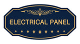 Navy Blue / Gold Victorian Electrical Panel Sign