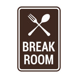 Portrait Round Break Room Sign