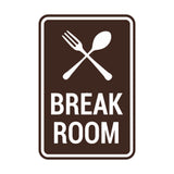 Portrait Round Break Room Sign