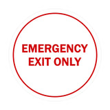Circle Emergency Exit Only Sign
