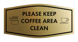 Fancy Please Keep Coffee Area Clean Wall or Door Sign