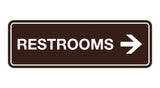 Signs ByLITA Standard RESTROOM (RIGHT ARROW) Sign