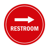 Signs ByLITA Circle Restroom Right Arrow Sign