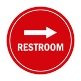 Signs ByLITA Circle Restroom Right Arrow Sign