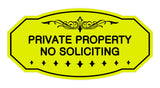 Victorian Private Property No Soliciting Sign