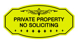 Victorian Private Property No Soliciting Sign