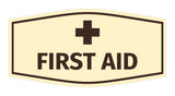 Signs ByLITA Fancy First Aid Sign with Adhesive Tape, Mounts On Any Surface, Weather Resistant, Indoor/Outdoor Use