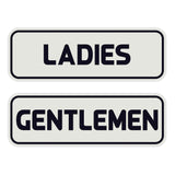 Standard Ladies Gentlemen Restroom Sign Set