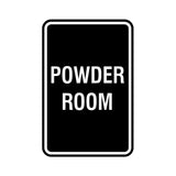 Portrait Round Powder Room Sign