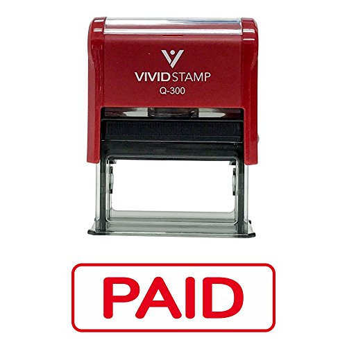 Simple Paid W/Border Self Inking Rubber Stamp
