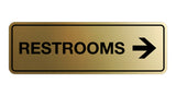 Signs ByLITA Standard RESTROOM (RIGHT ARROW) Sign