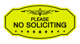 Victorian Please No Soliciting Sign