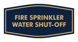 Signs ByLITA Fancy Fire Sprinkler Water Shut-Off Sign with Adhesive Tape, Mounts On Any Surface, Weather Resistant, Indoor/Outdoor Use