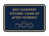Classic Framed Self-Cleaning Kitchen Clear Up After Yourself Wall or Door Sign