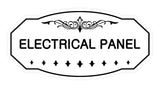 White Victorian Electrical Panel Sign