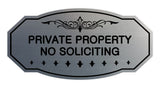 Victorian Private Property No Soliciting Sign