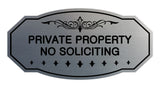 Victorian Private Property No Soliciting Sign