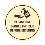 Circle Please Use Hand Sanitizer Before Entering Sign