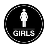 Signs ByLITA Circle Girls (female bathroom icon) Sign