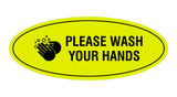 Signs ByLITA Oval Please Wash Your Hands Sign