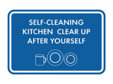 Classic Framed Self-Cleaning Kitchen Clear Up After Yourself Wall or Door Sign