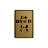 Portrait Round Fire Sprinkler Riser Room Sign