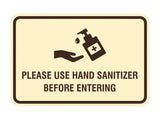 Classic Frame Please Use Hand Sanitizer Before Entering Sign