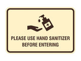 Classic Frame Please Use Hand Sanitizer Before Entering Sign