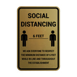 Portrait Round Social Distancing Sign