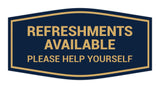 Fancy Refreshments Available Please Help Yourself Wall or Door Sign
