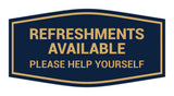 Fancy Refreshments Available Please Help Yourself Wall or Door Sign
