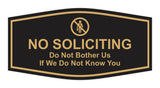Fancy No Soliciting Do Not Bother Us If We Do Not Know You Wall or Door Sign