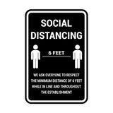 Portrait Round Social Distancing Sign