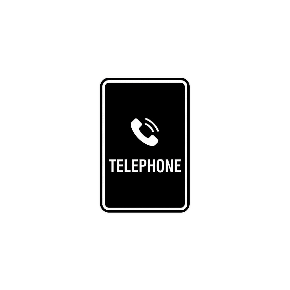 Portrait Round Telephone Sign With Adhesive Tape – Pacific Sign and Stamp