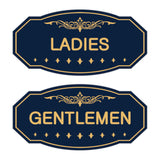 Victorian Ladies And Gents Sign Set