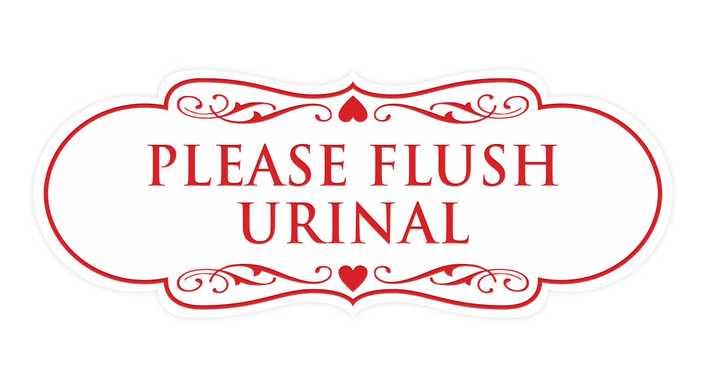 Designer Please Flush Urinal Wall or Door Sign