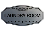 Brushed Silver Victorian Laundry Room Sign