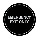 Circle Emergency Exit Only Sign
