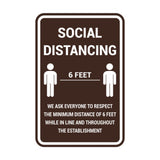 Portrait Round Social Distancing Sign