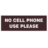 Basic NO CELL PHONE USE PLEASE Sign