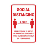 Portrait Round Social Distancing Sign