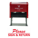 Please Sign And Return Self Inking Rubber Stamp