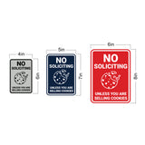 Portrait Round No Soliciting Unless You Are Selling Cookies Wall or Door Sign