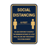 Portrait Round Social Distancing Sign