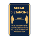 Portrait Round Social Distancing Sign