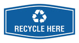 Fancy Recycle Here Wall or Door Sign