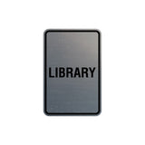 Portrait Round Library Sign