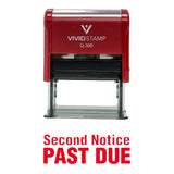 Second Notice Past Due Self Inking Rubber Stamp