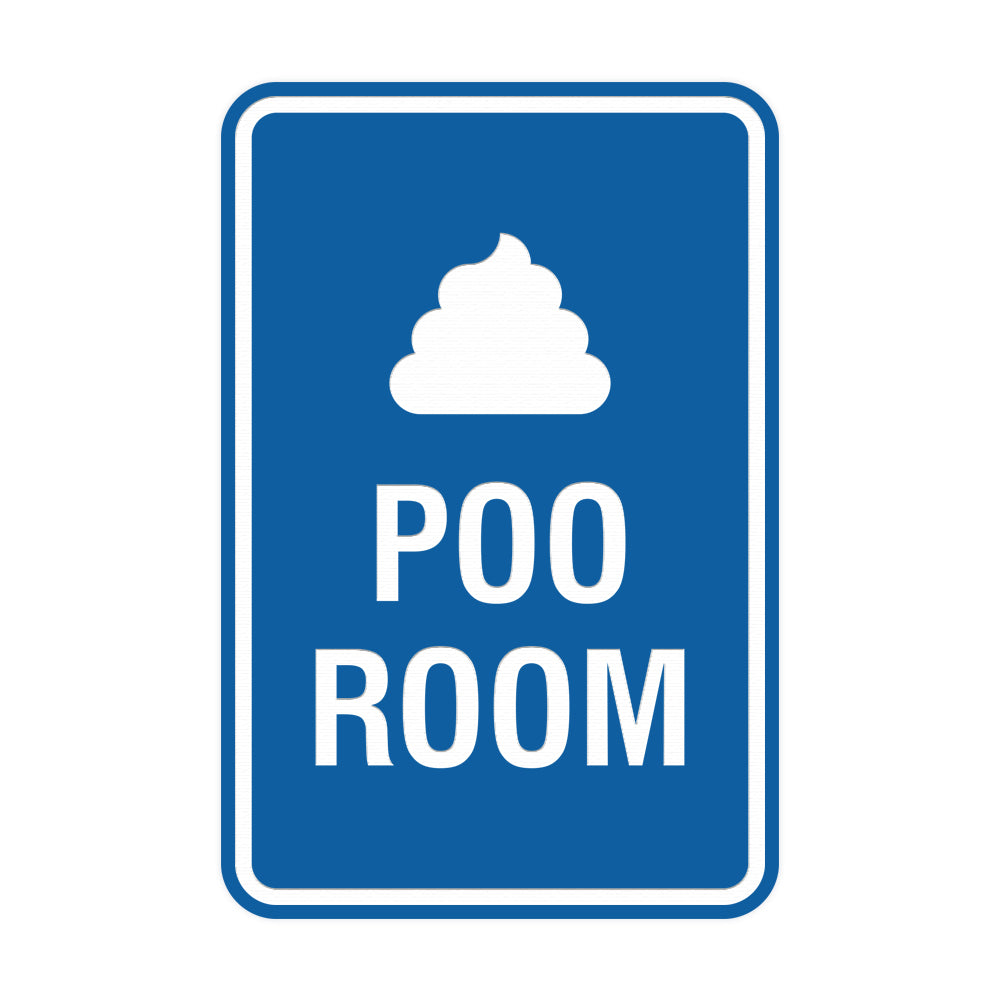 Portrait Round Poo Room Sign