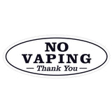 Oval NO VAPING Thank You Sign